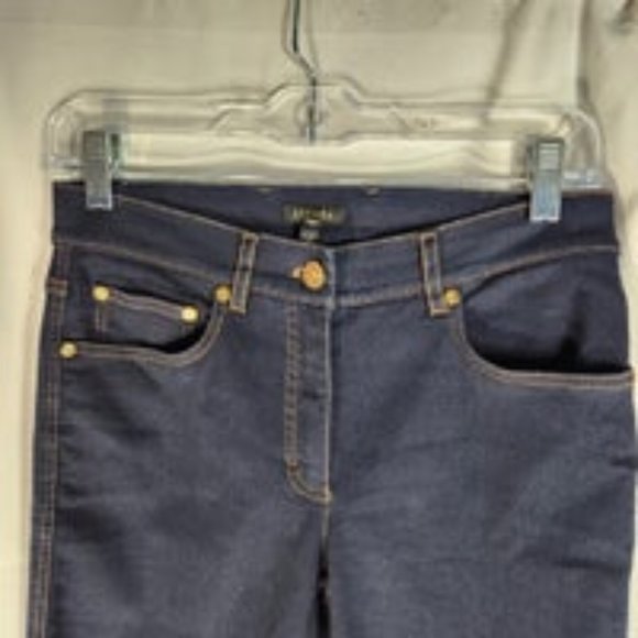 Escada Dark Blue Five Pocket Skinny Jeans Size 36 / US 6 - Picture 2 of 12